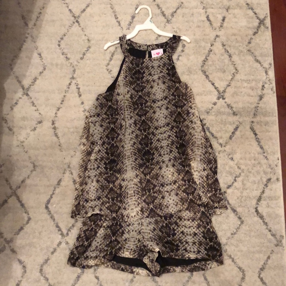 snake print romper